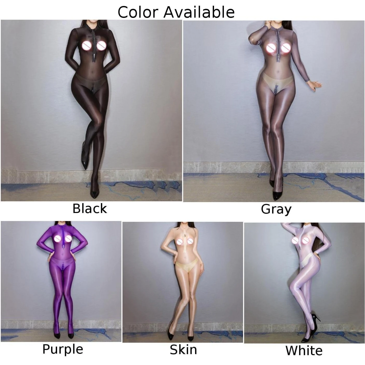 Lingerie sexy feminina grande brilhante sedoso transparente cobertura completa bodysuit apertado roupa lingerie sexy traje feminino para sexo