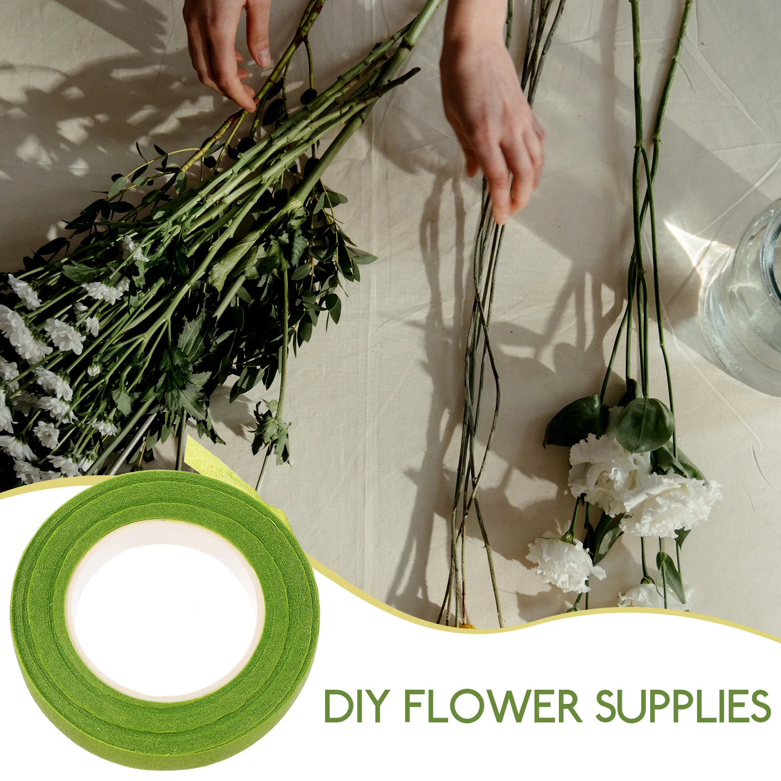

12 Rolls Floral Tape Florist Supplies Outdoor Flower Arrangement Diy Stem Tapes Wraps Paper Bouquet