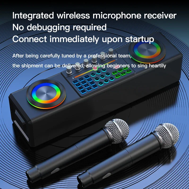 

SY178 Sound Card MIC Wireless Bluetooth Speaker Integrated Machine Live Singing Multifunctional HIFI Sound Quality Caixa De Som