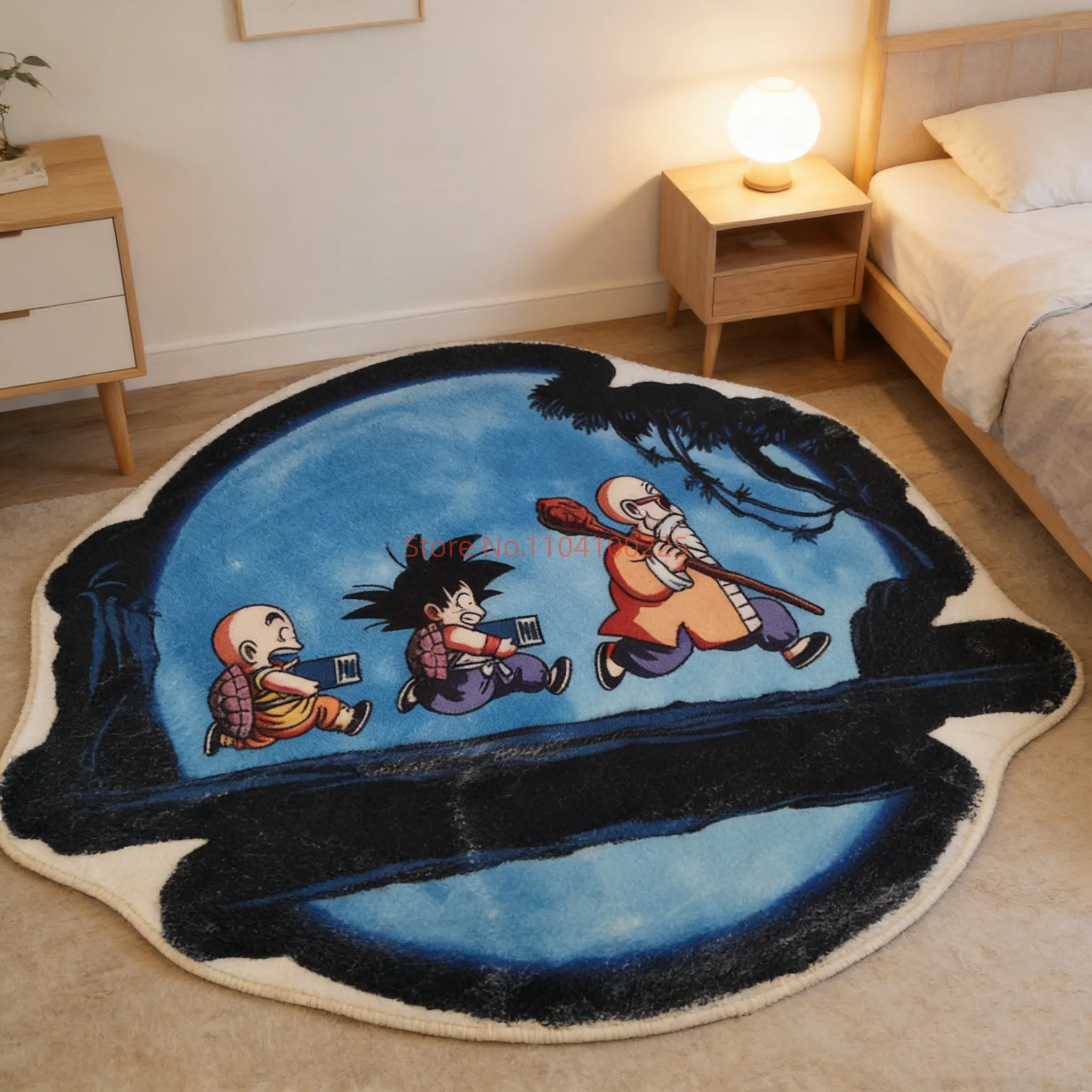 

Dragon Ball Goku Irregular Shaped Rug For Living Room Bedroom Walk-In Closet Bedside Rug Gaming Room Desk Mat Anime Toys Carpet