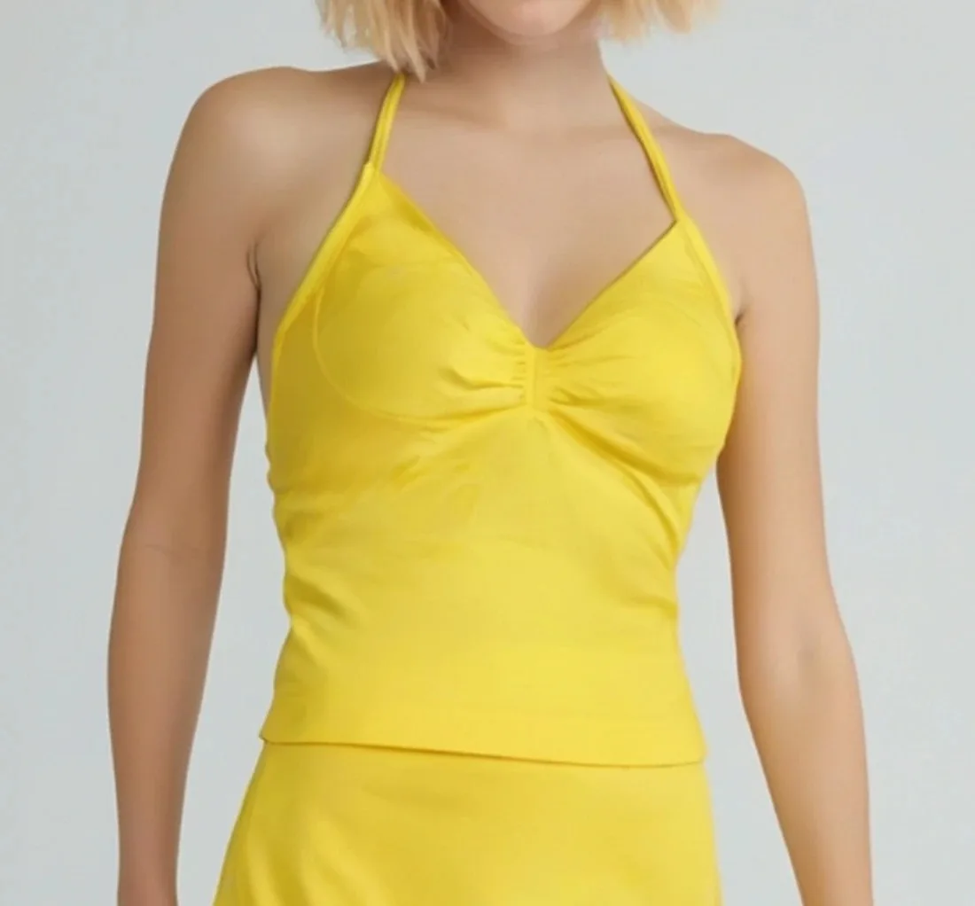 

2Pcs Gym Set Women Backless Tank Tops High Waist Scrunch Seamless Shorts Gym Suit Fitness Clothes Activewear Workout Sets