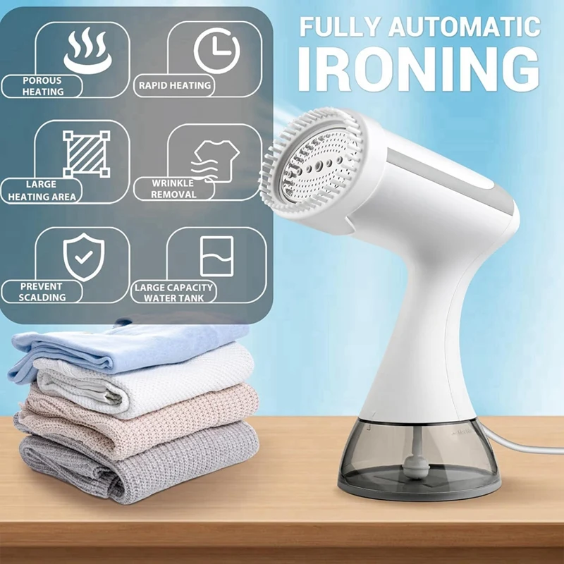 Garment Steamer, Portable Garment Steamer, Handheld Steamer, 1500W Garment Steamer With 300Ml Water Tank EU Plug