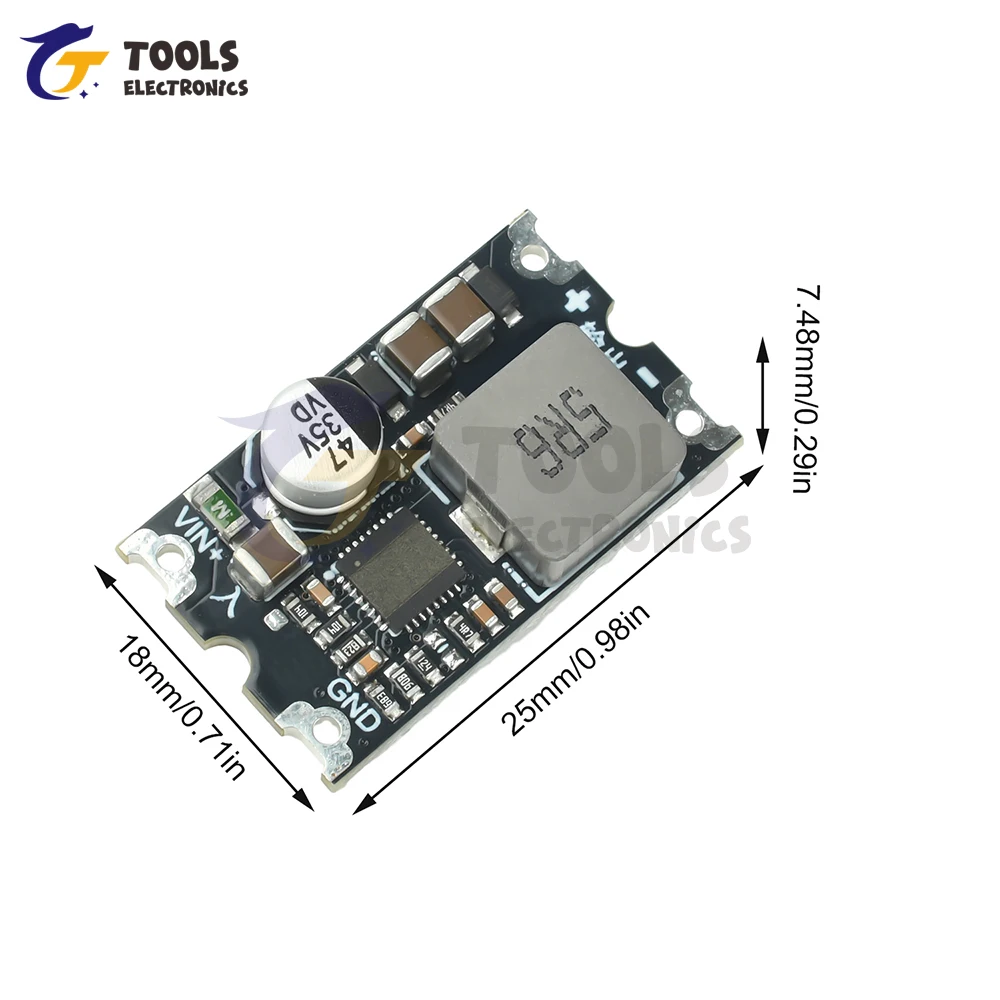 DC-DC 8A Step-Down Power Module 6-35V to 5V/12V - High Efficiency Low Resistance Voltage Regulator Converter Board