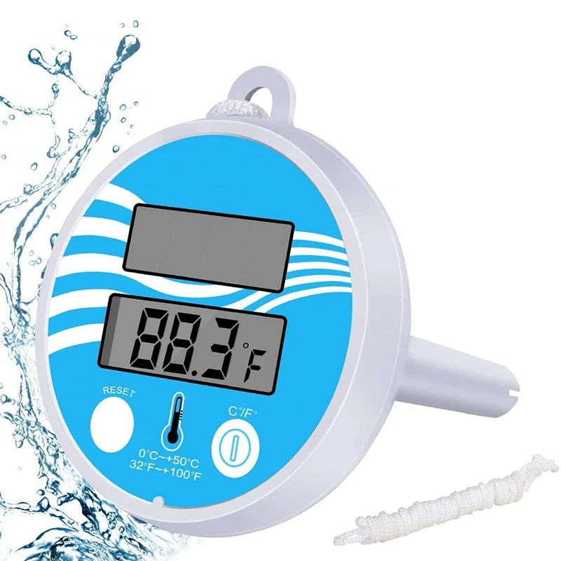 Zwembadthermometer, Zwembadthermometer, Zonne-Energie Zwemwaterthermometer