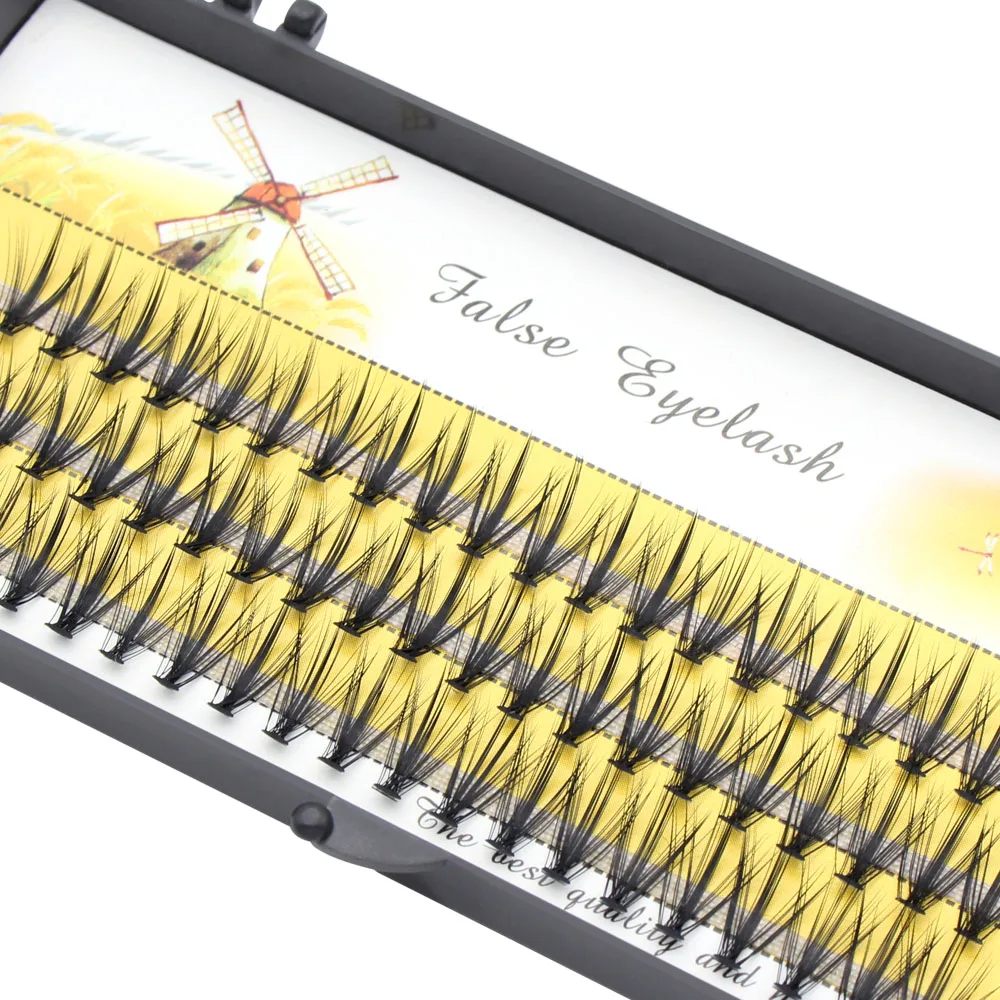 MUYD Black Hand Made Silk 20D/30D Individual Cluster Eyelashes Extension Natural DD Mink Lashes Soft Cilos 3D Volume