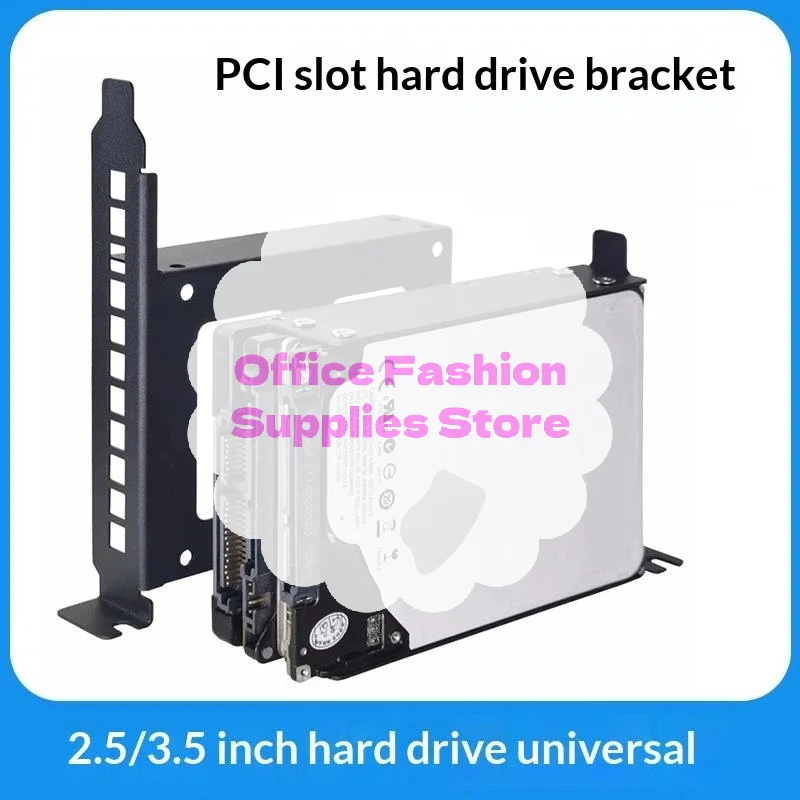 

Desktop Computer Case SSD HDD Universal Hard Drive Bay PCI Card Slot Expansion Rack Suitable For 2.5-inch/3.5-inch Hard Drives