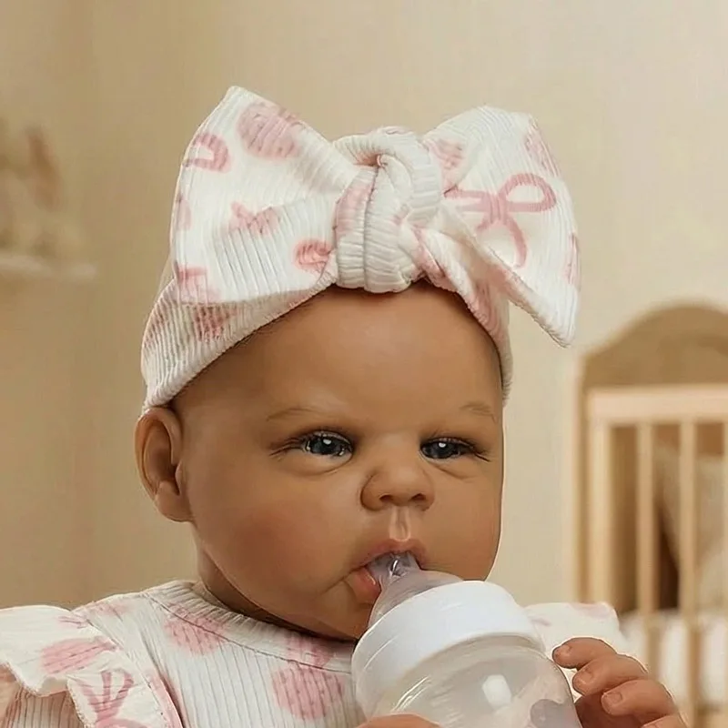 Poupée reborn fille de 50 cm avec cheveux peints, Gounchi, bébé nouveau-né réaliste, jouet en peluche, cadeaux pour enfants