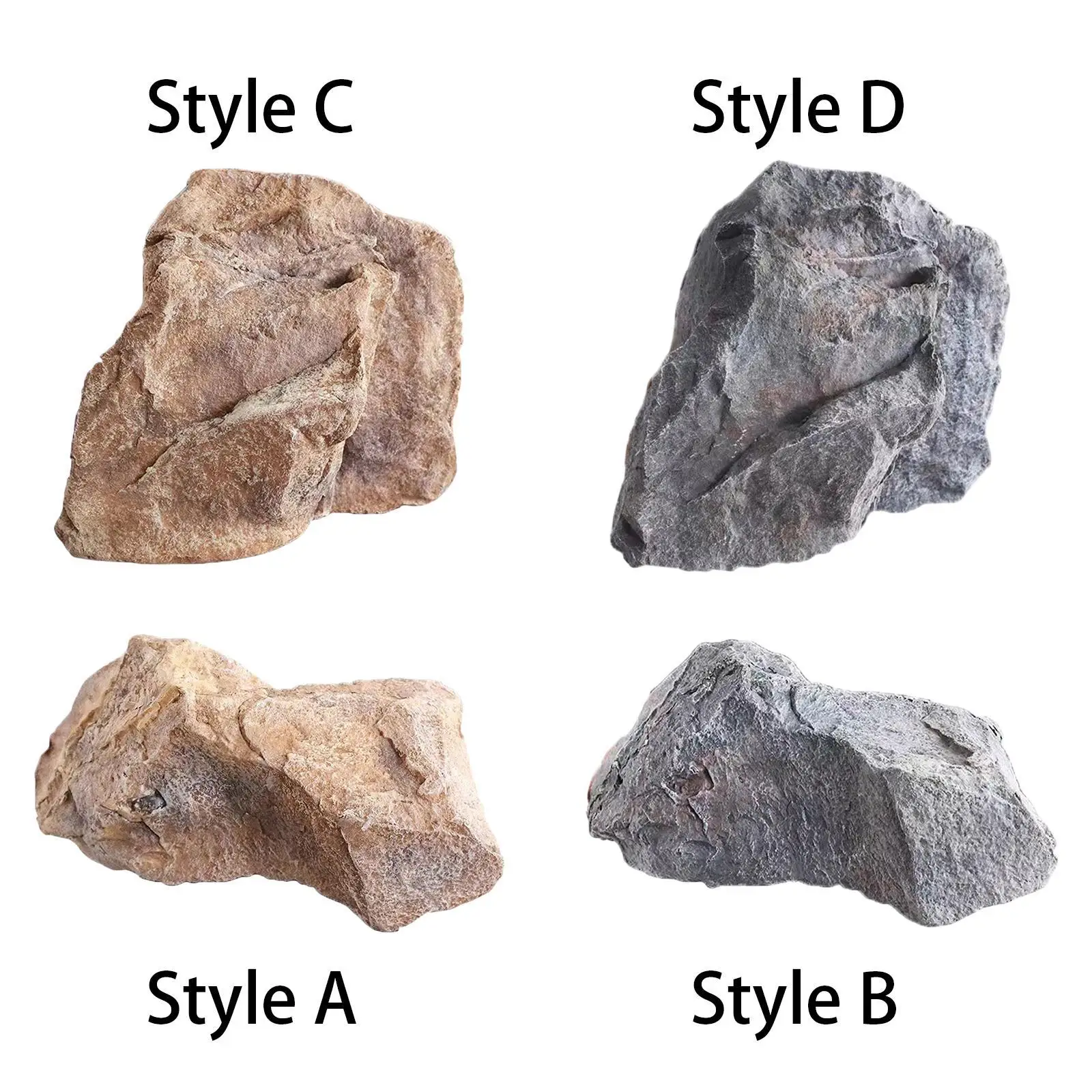Artificial Rock Sandstone Landscape Ornament PU Natural Texture for Community Courtyard Stations Yard Decorating Supermarkets