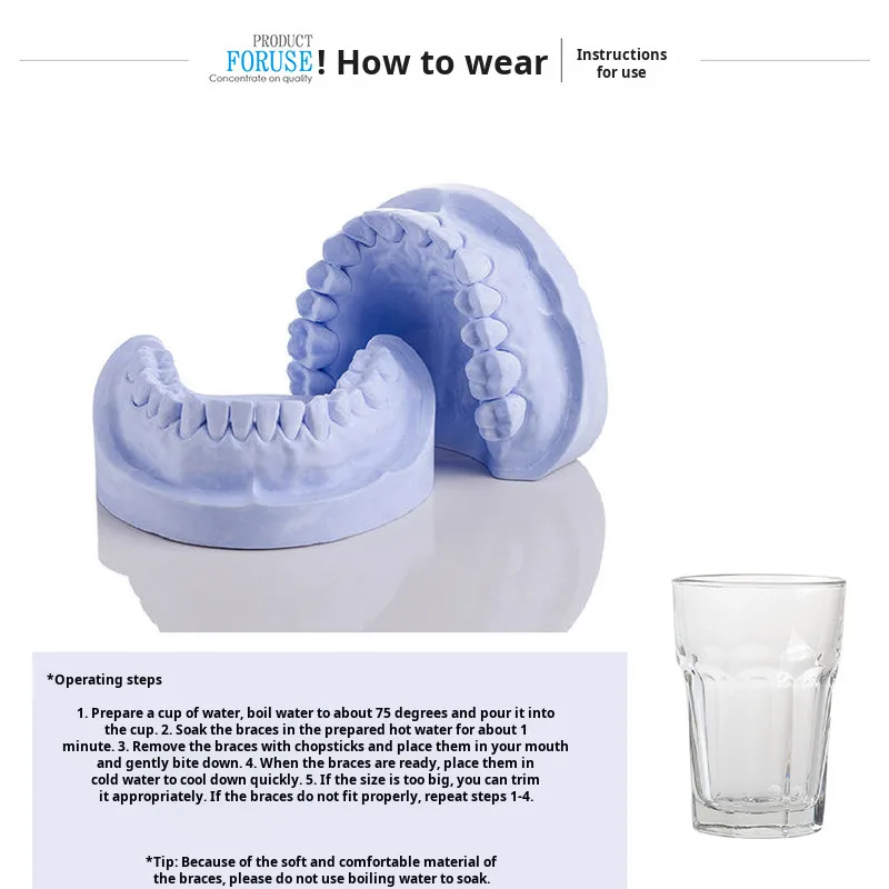 Nighttime Anti Teething Protective Cover Set Food Grade Clear Teethers