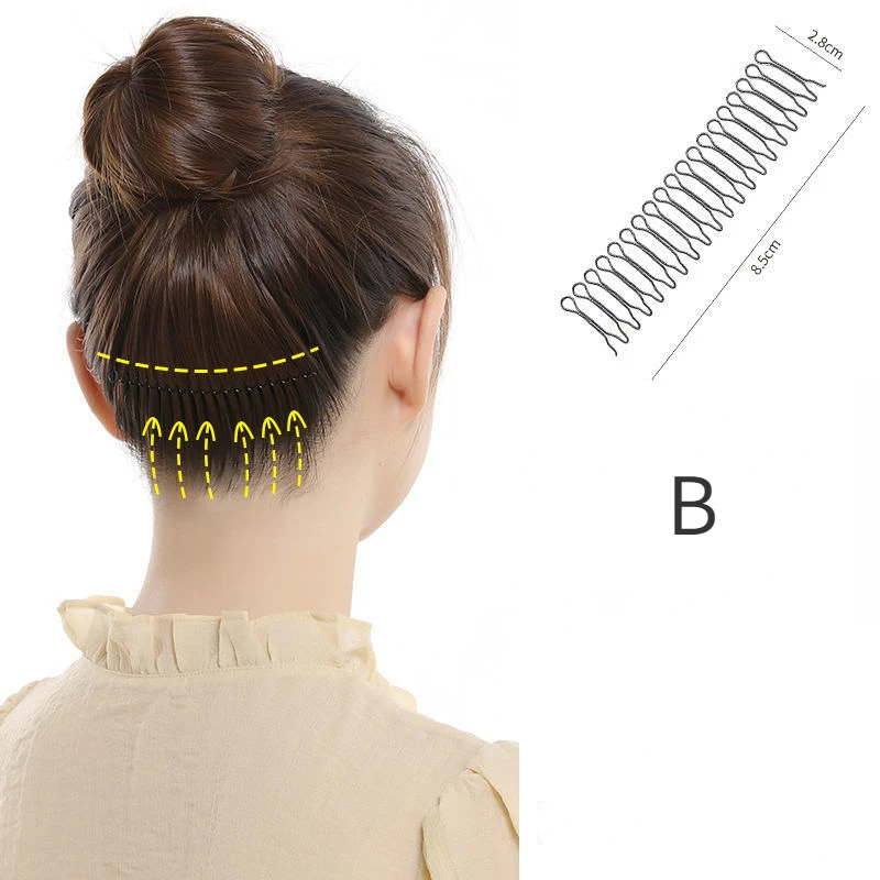 Invisible Broken Hair Hairpin Professional Styling Accessories Adult Tiara Tools Roll Curve Needle Bangs Fixed Insert Comb Women