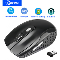 2.4G Wireless Mouse 6 Button Office Optical Mouse Adjustable 800-1200-1600 DPI Levels Gaming Mouse Mice for Laptop MacBook