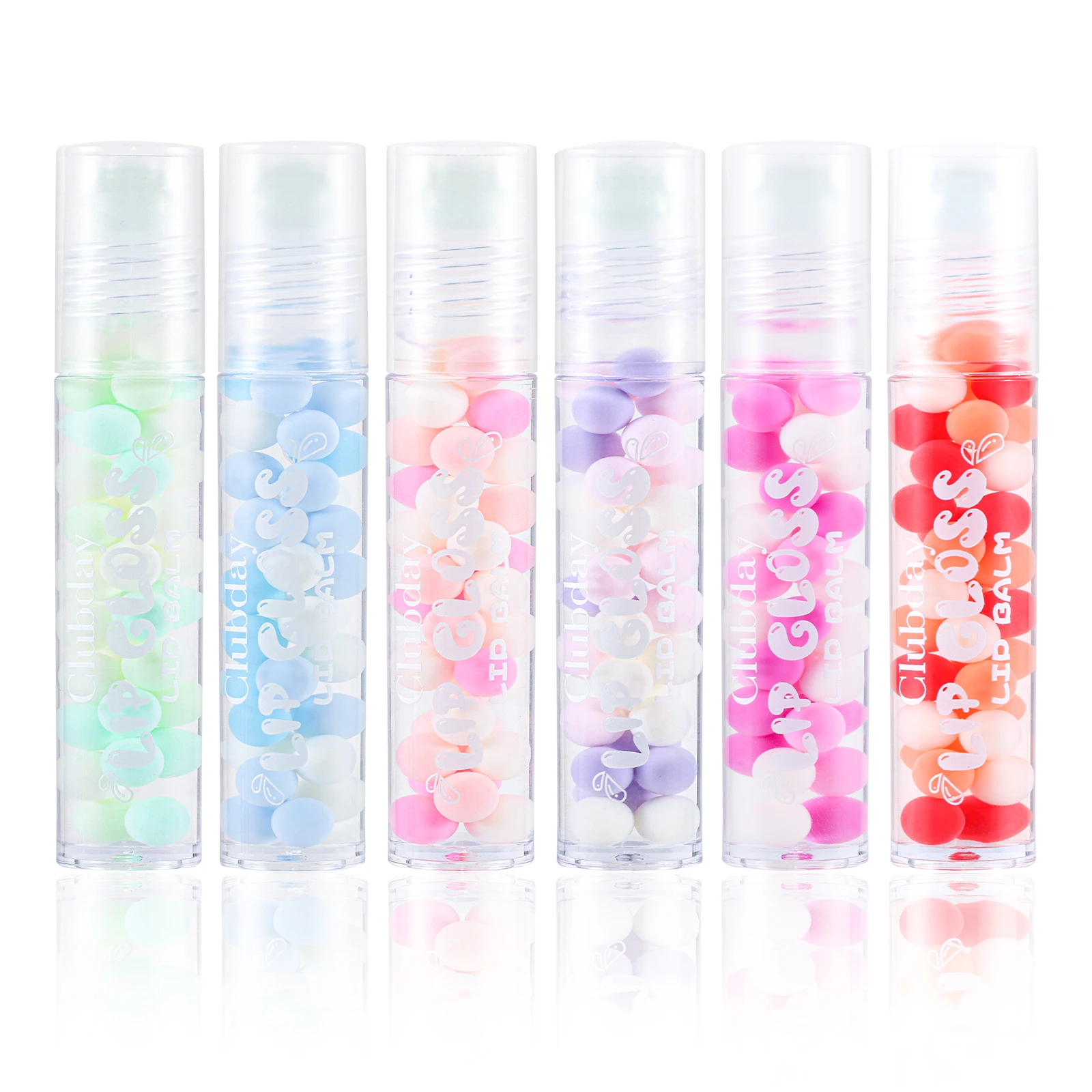 Clubday Moisturizing Water Glow Ball Lip Oil Overlay Transparent Mirror Lip Pudding Damen Makeup Cosmetics