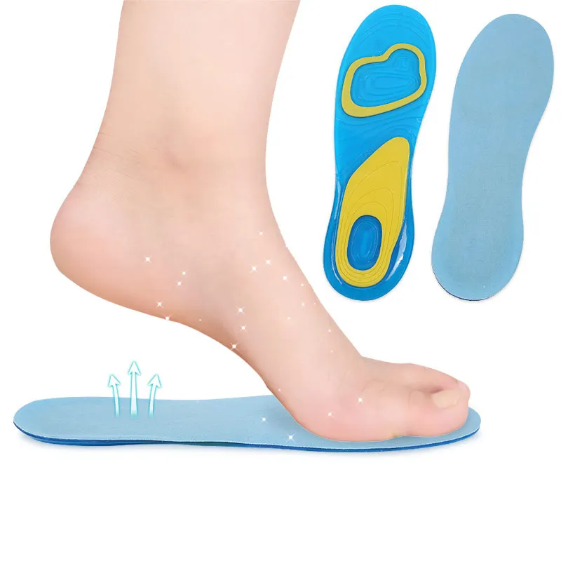 1 Paar/2 Paar stoßdämpfende Gel-Silikon-Einlegesohlen, bequeme Sport-Einlegesohlen, weiche, flexible Sohle, rutschfeste Einlegesohlen für Männer und Frauen