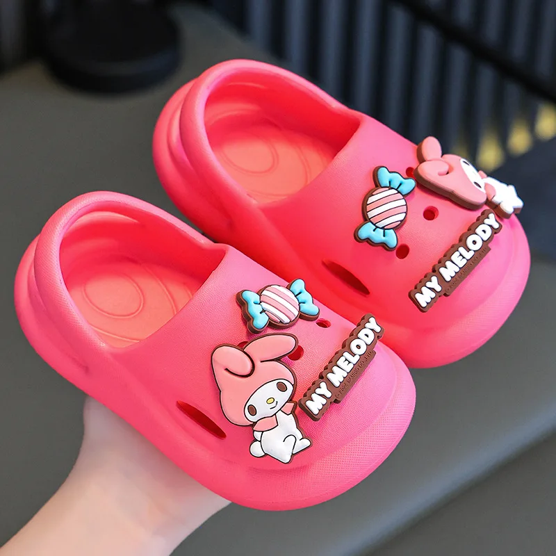 Sanrio Summer Children\'s Slipper Kids Sandals Girls Boys Garden Shoes Waterproof Non-slip Slippers Beach Hole Shoes