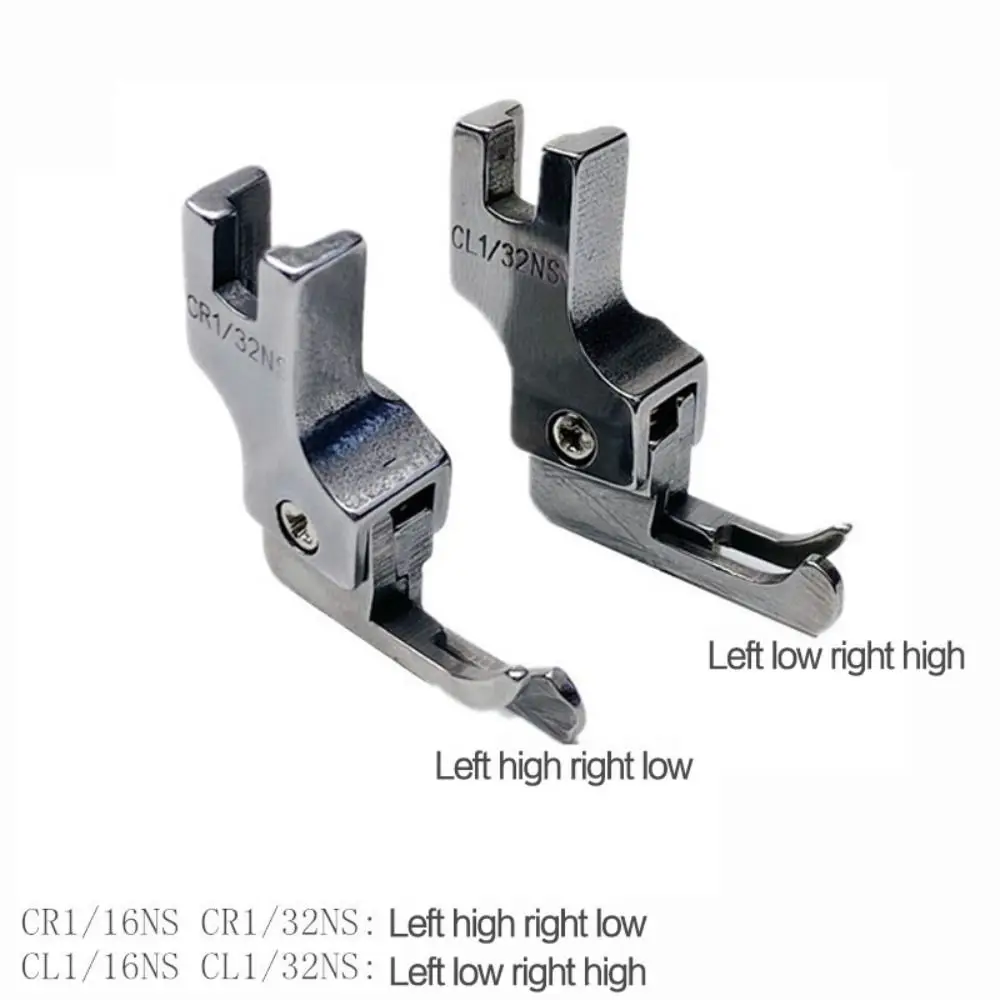 Borda esquerda e direita Guia Presser Foot, tipo estreito, durável Lockstitch máquina de costura, pés pressionando, para tricô e materiais finos