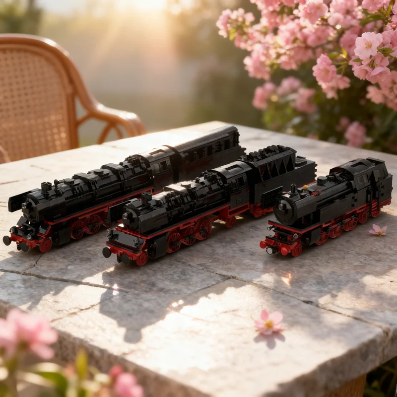 

Набор из 3355 деталей MOC: Немецкий паровоз BR23, модель поезда, конструктор, подарок, креативный коллекционный декор, премиум-класс