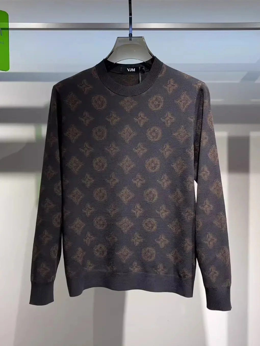 

Men's Long Sve Knitted Wool Sweater Faionable Autumn Winter Geometric Pattern Embroidery Slim Fit Comfortable Base Layer...