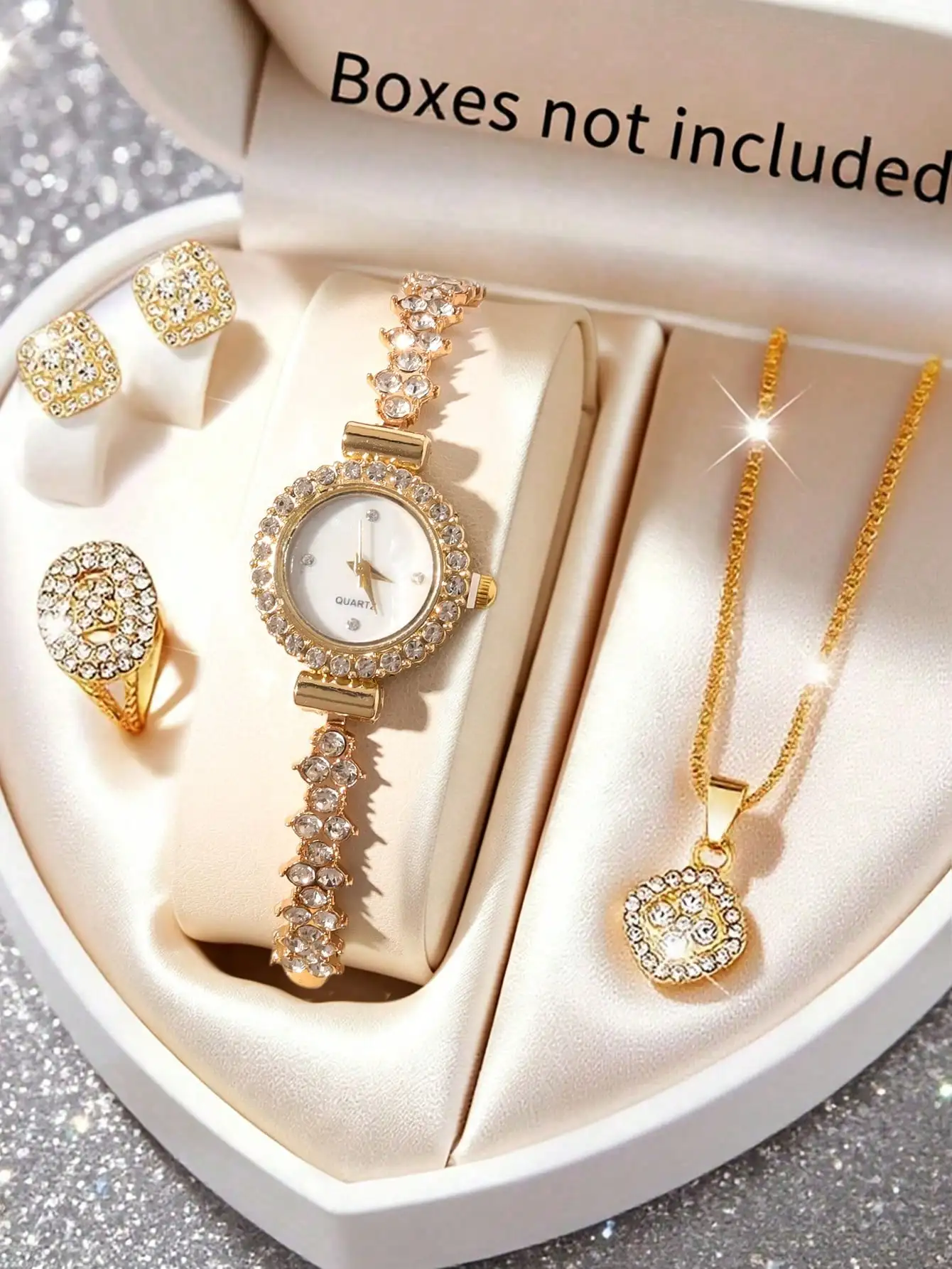 New Korean-style fashion women's watch, small-quantity luxury beaded ladies' watch with pull-out bracelet for students