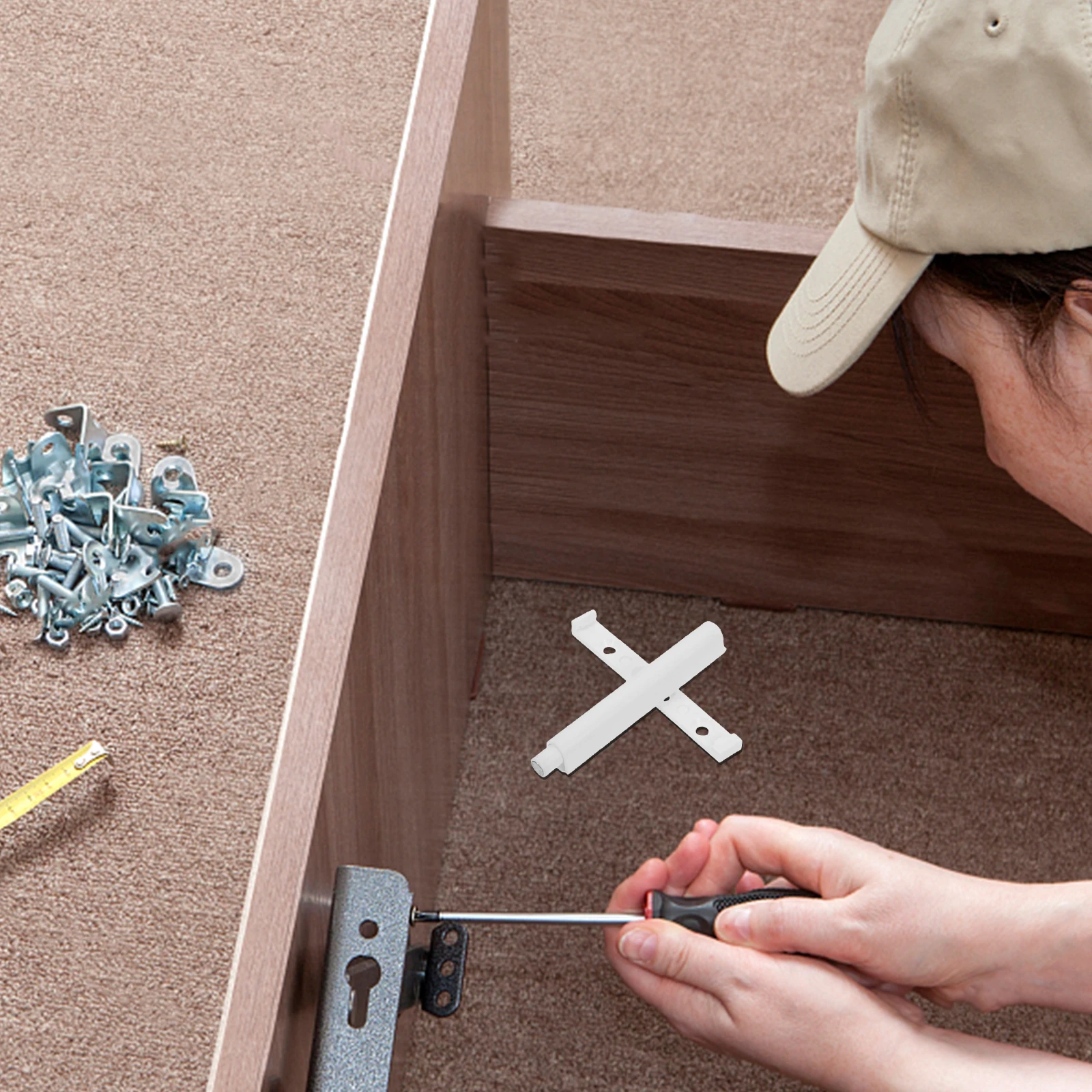 

6pcs Cabinet Door Dampers Quiet Close Soft Closing Buffer For Kitchen Wardrobe Rebound Prevention Easy Install Durable Noise