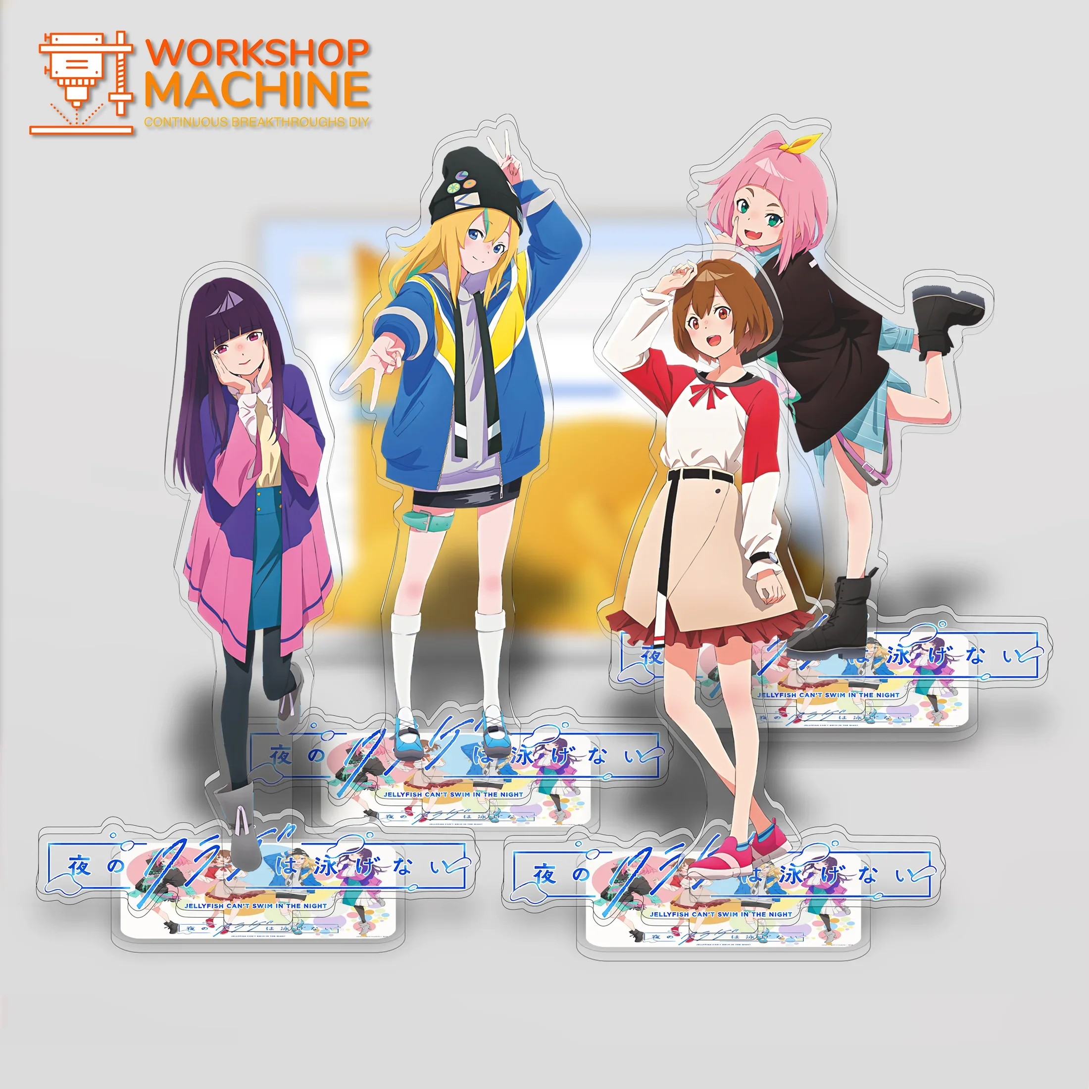 

Jellyfish Can't Swim in The Night DIY Custom Standee Acrylic Stands Anime Model Figurine Figure Desk Decoration Mahiru Kōzuki