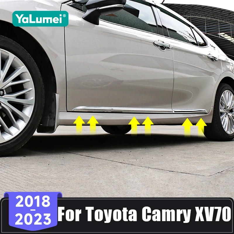

For Toyota Camry XV70 SE XSE 2018 2019 2020 2021 2022 2023 ABS Car Door Side Body Trim Sticker Protective Strip Accessories
