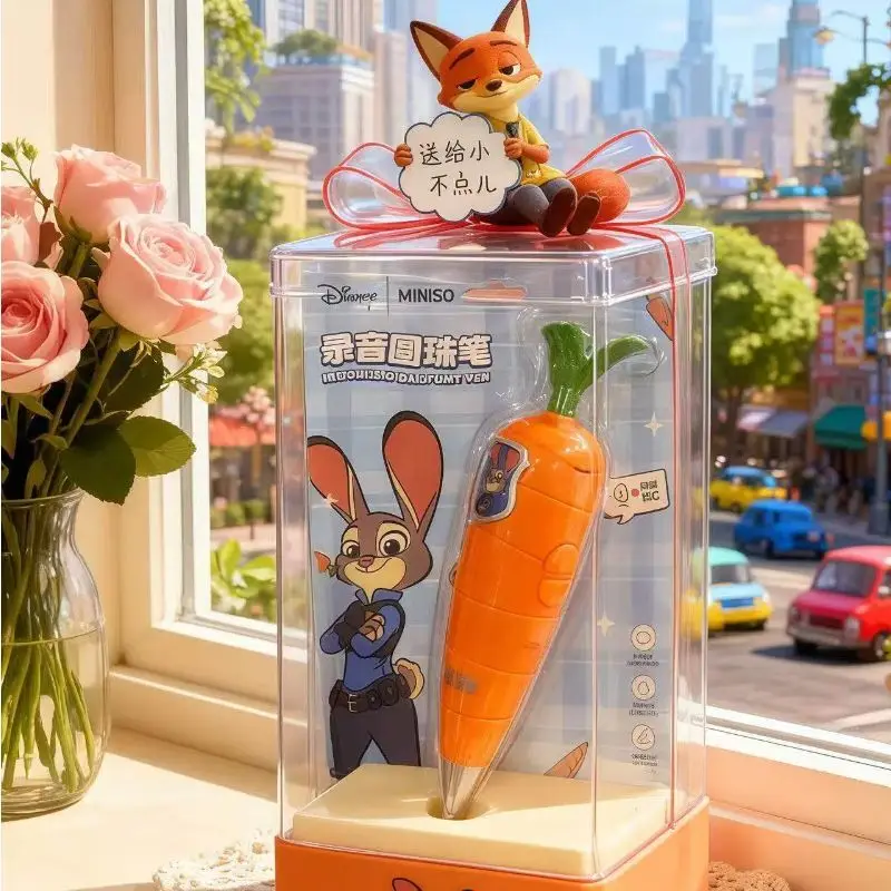 

Disney Zootopia Merchandise Idea Cartoon Multi-Function Carrot Voice Recorder Judy Writable Surface 60 Second Recording Gift