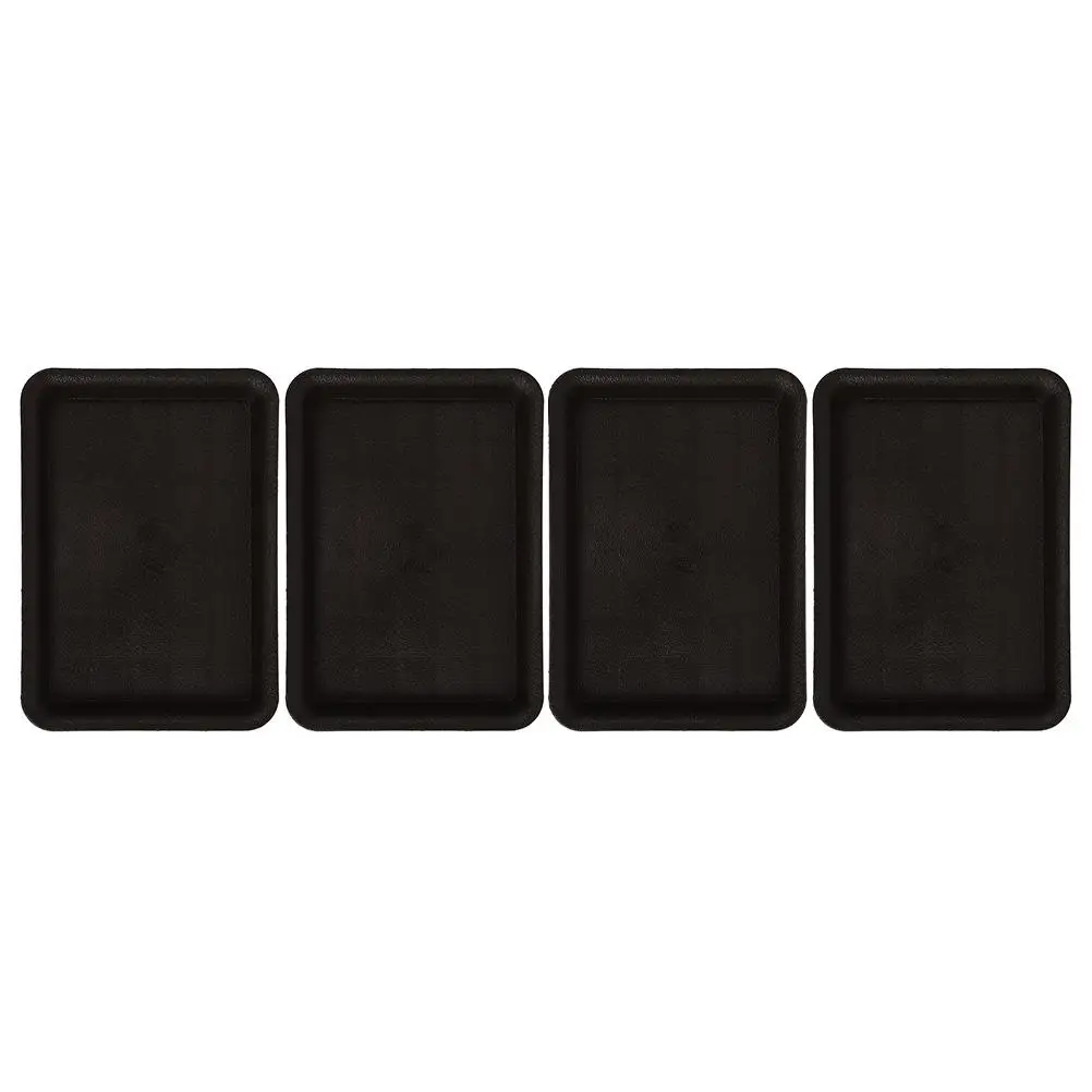 

4pcs Rectangular Resin Plastic Flower Pot Trays Durable Plant Saucers Water Plates for Succulents Modern Style