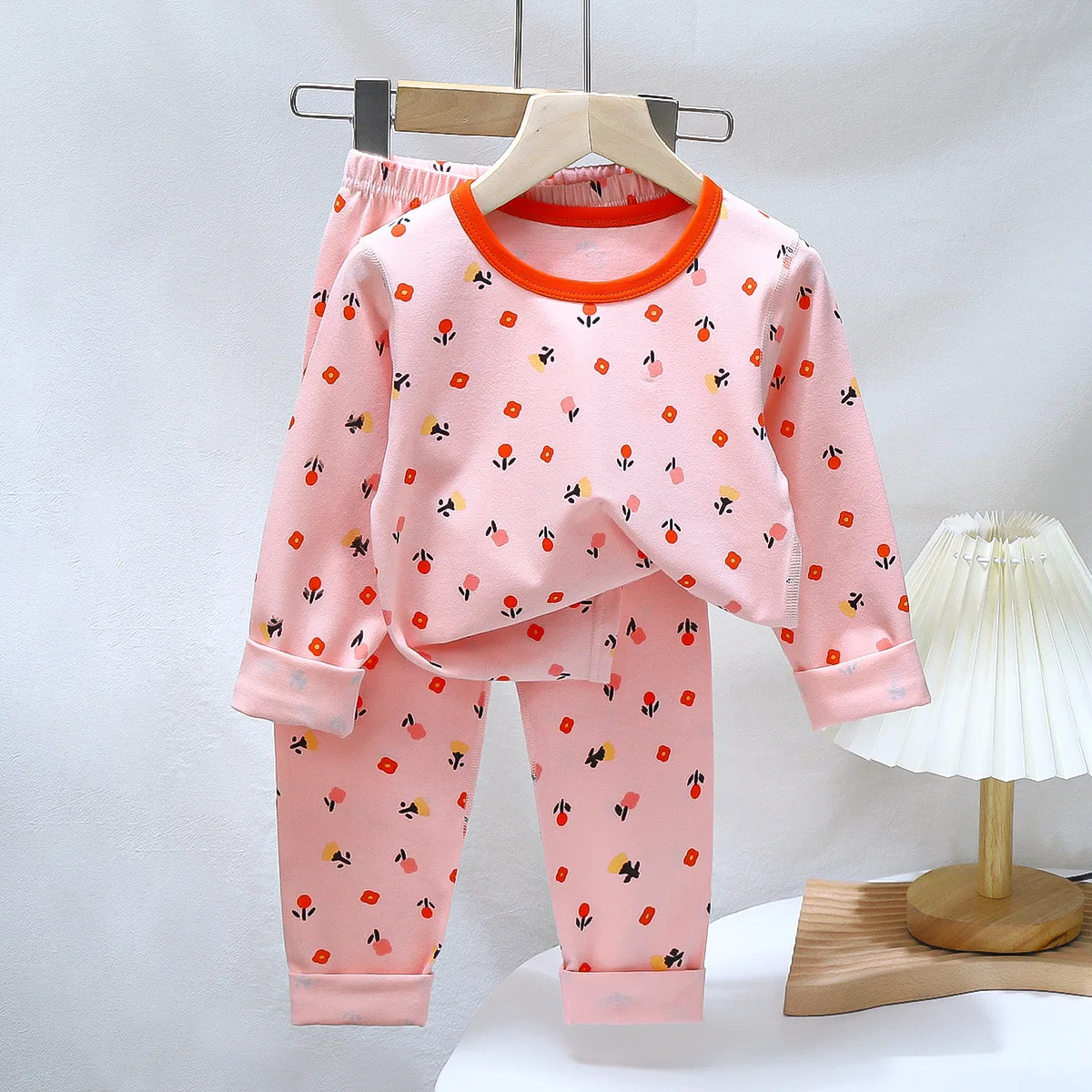 2-Piece Set Soft Cotton Pajamas Children Boys Girls Baby Spring Autumn Cartoon Long Sleeve Home Sleepwear Set 2-10Y