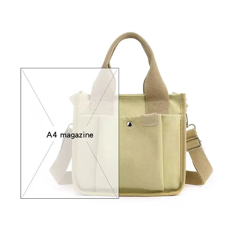 2026 quality fashion multilayer pocket women Canvas Tote Bag for Women designer Simple Lady Handbag Diagonal Bags