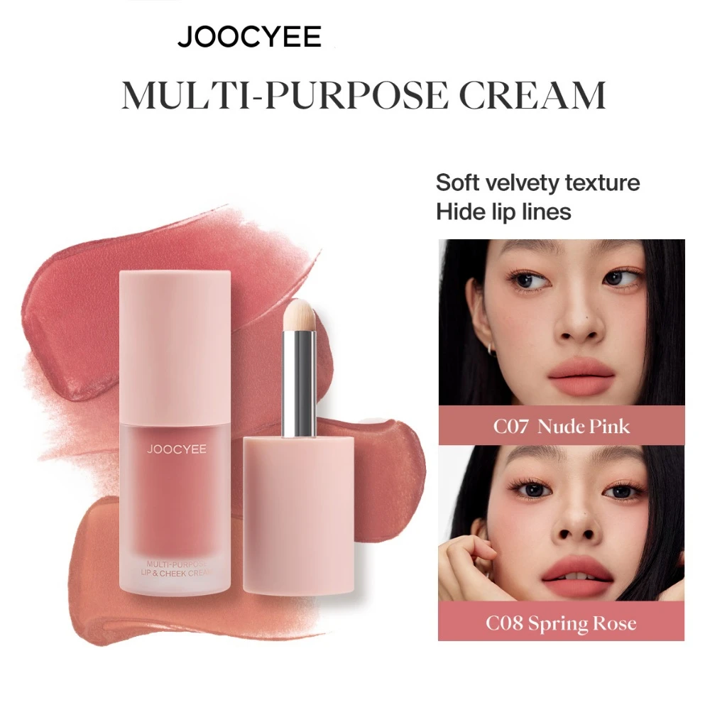 JOOCYEE-crema multiusos de aspecto Natural, fácil de mezclar, larga duración, colorete brillante, maquillaje de cara completa