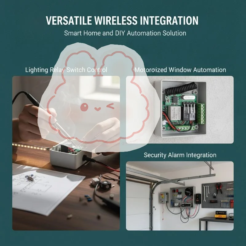 Wireless Superheterodyne Receiver Module 315MHz 433MHz Compatible with DIY Garage Door Remote Control