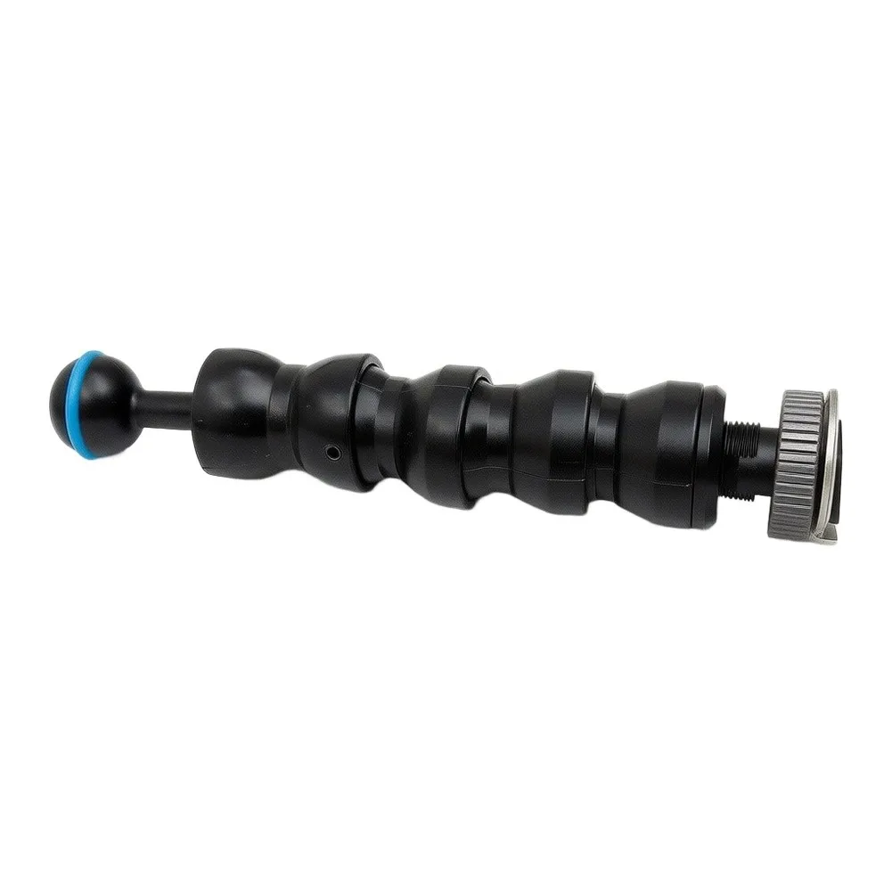 Ball Head and Hot Shoe Compatible Flexible Light Arm for Underwater Camera Mounting Systems with Resistant SS316 Build