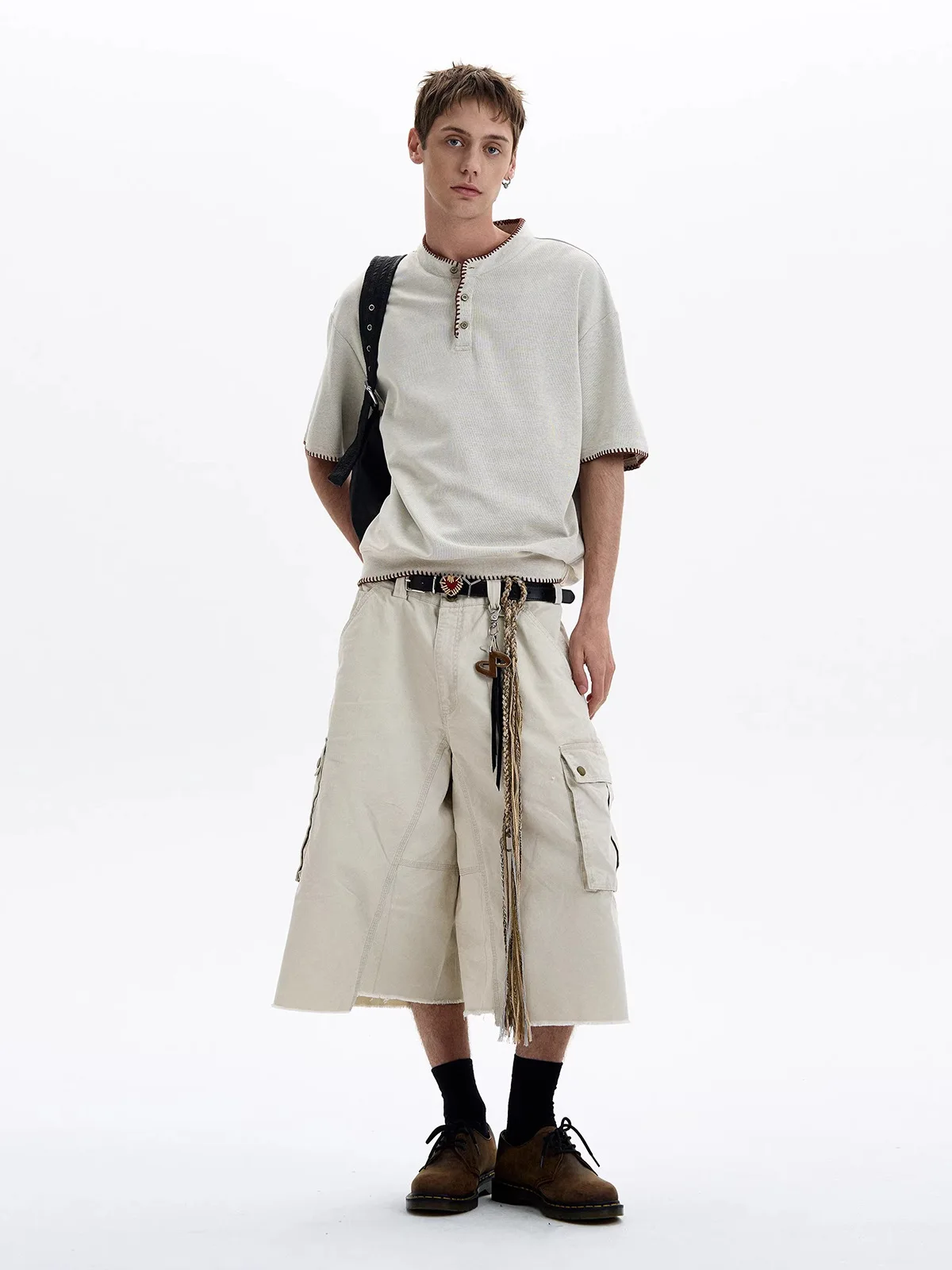 henry neck t-shirt men's t-shirts and tank tops men's vintage hand sewn women's loose casual vintage