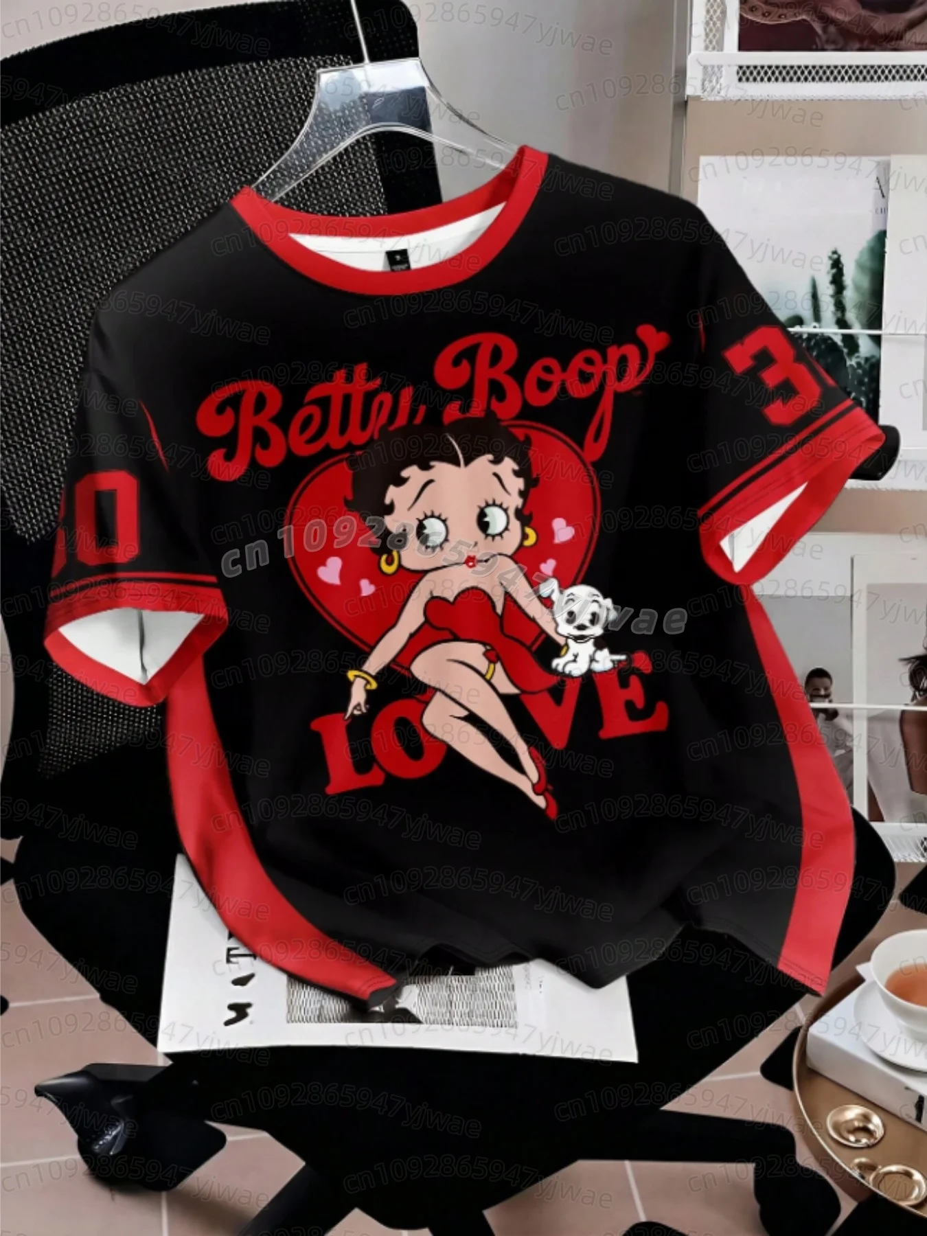 2026 SOMMER Cartoon Betty Boop Print Herren Damen Kurzarm T-Shirt Lässiger 3D-Druck Sommer MÄNNER FRAUEN Sport Tops T-Shirt Tee – Detail 14