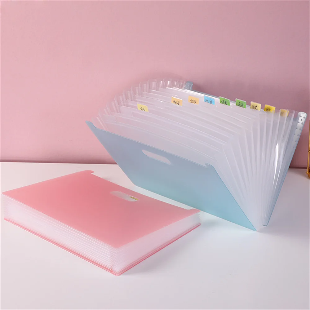 A4 Expanding File Folder Multilayer Paper Organizer Document Storage Holder Desk File Pouch Bill Folder School Office Binder