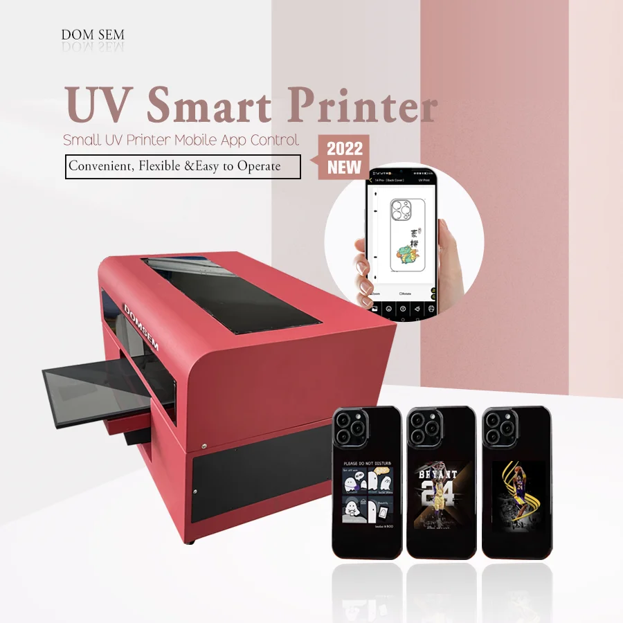 2022 new smart APP Blueth inkjet UV printer A4 phone case uv printers