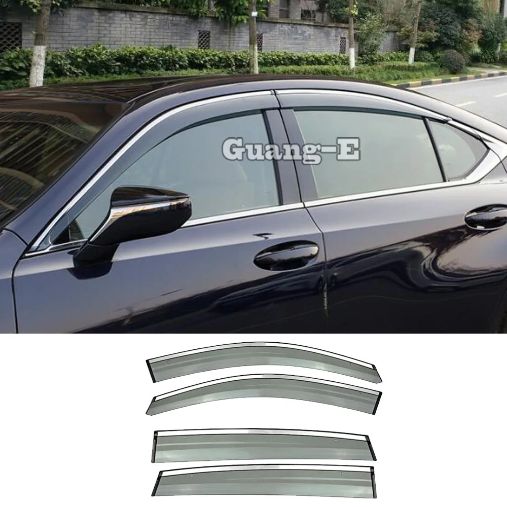 Window Visor Rain Guard Shelters for Lexus ES ES200 ES250 ES300 ES350 2018 2019 2020 2021 Car Accessories Awnings Protector 4PCS