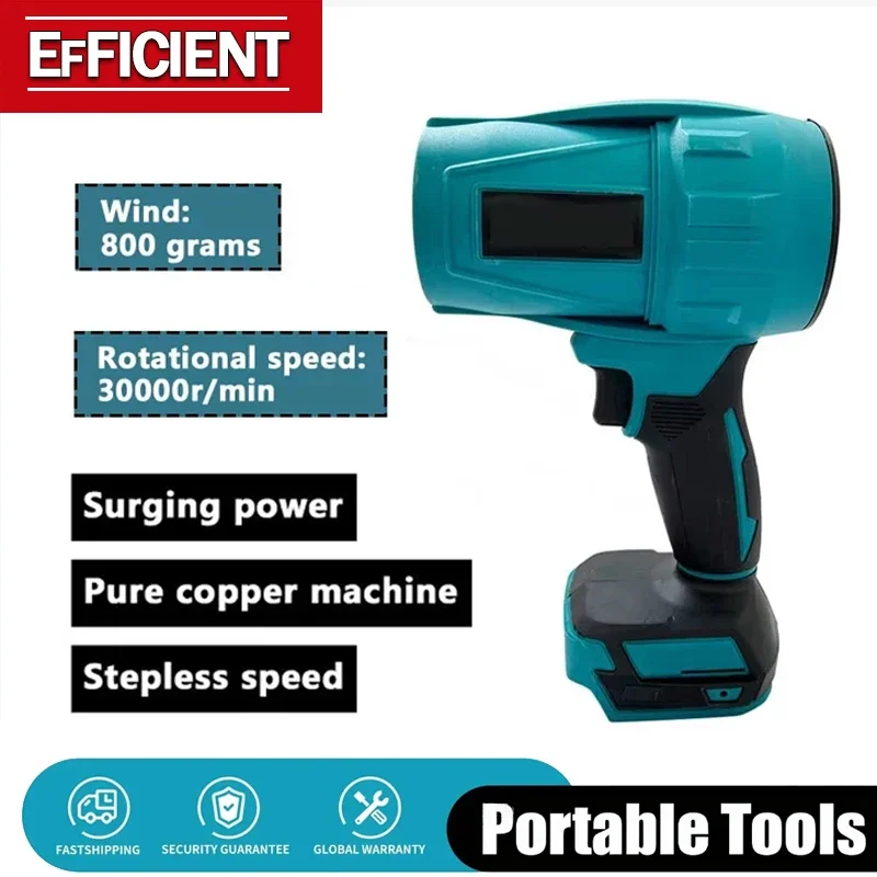 Violent Blower Turbo Jet Fan 18VElectric Air Duster Wind Speed Turbo Rechargeable withLight Car Cleanin Tool Fit Makita