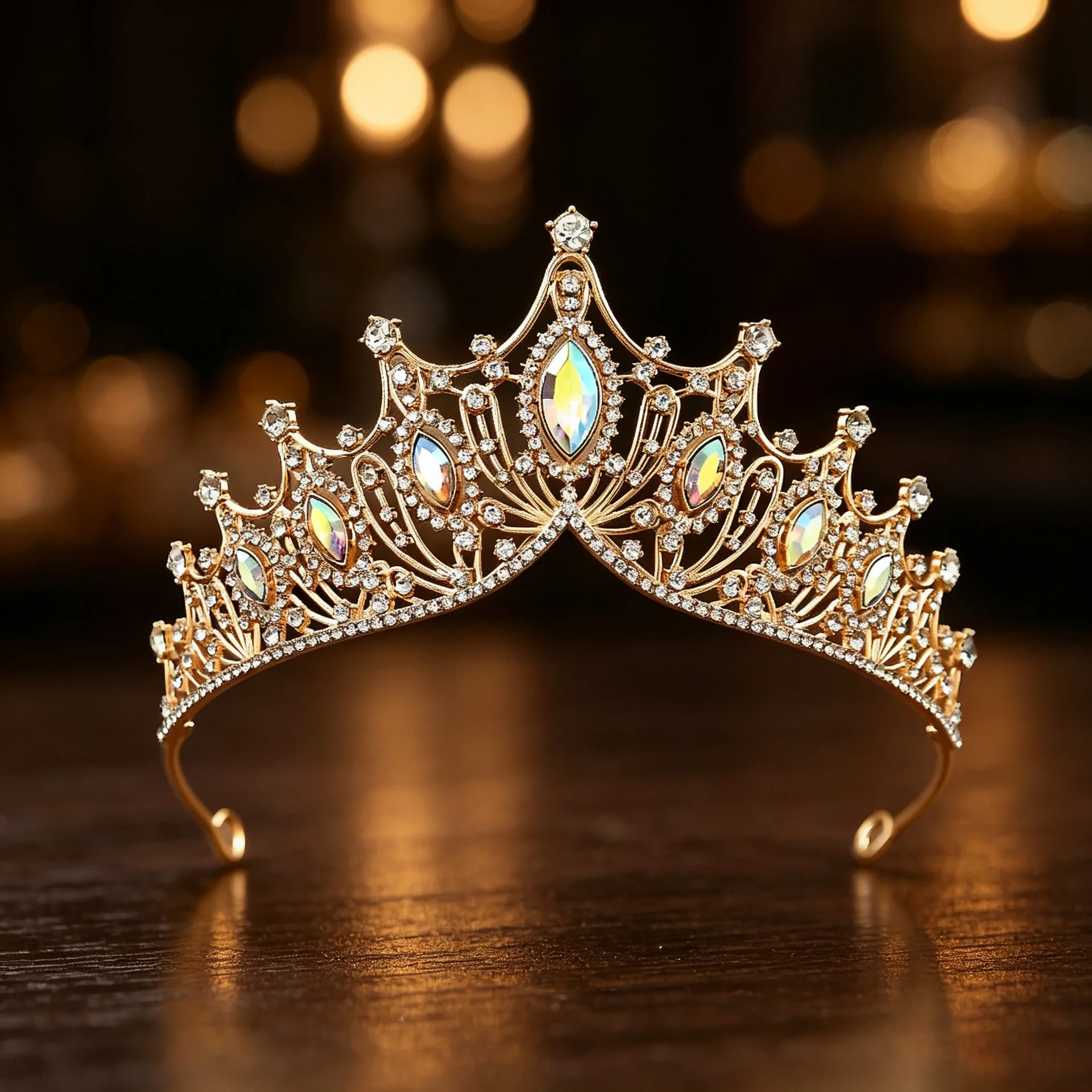 Sparkly Princess Crown Tiaras Bridal Wedding Headpiece Glossy Headbands Pageant/Birthday Party Hair Accessories for Women Girls