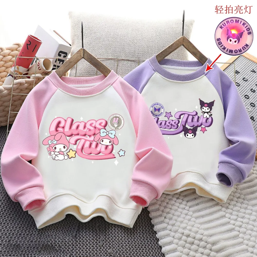 

Sweet My Melody Anime Kawaii MINISO Ins Long Sleeve Children Shirt Cute Cartoon Kuromi Girls Hoodie Clothing Gifts for Kids