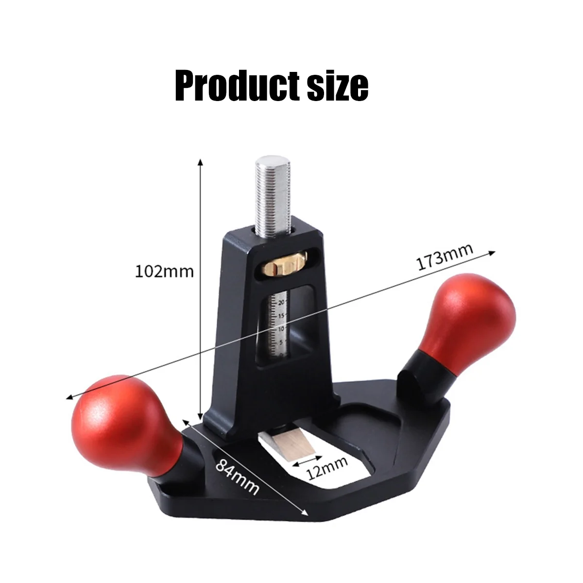 Router Plane Handheld Woodworking Tool Router Plane High Configuration Hand Router Plane with Depth Stop Black