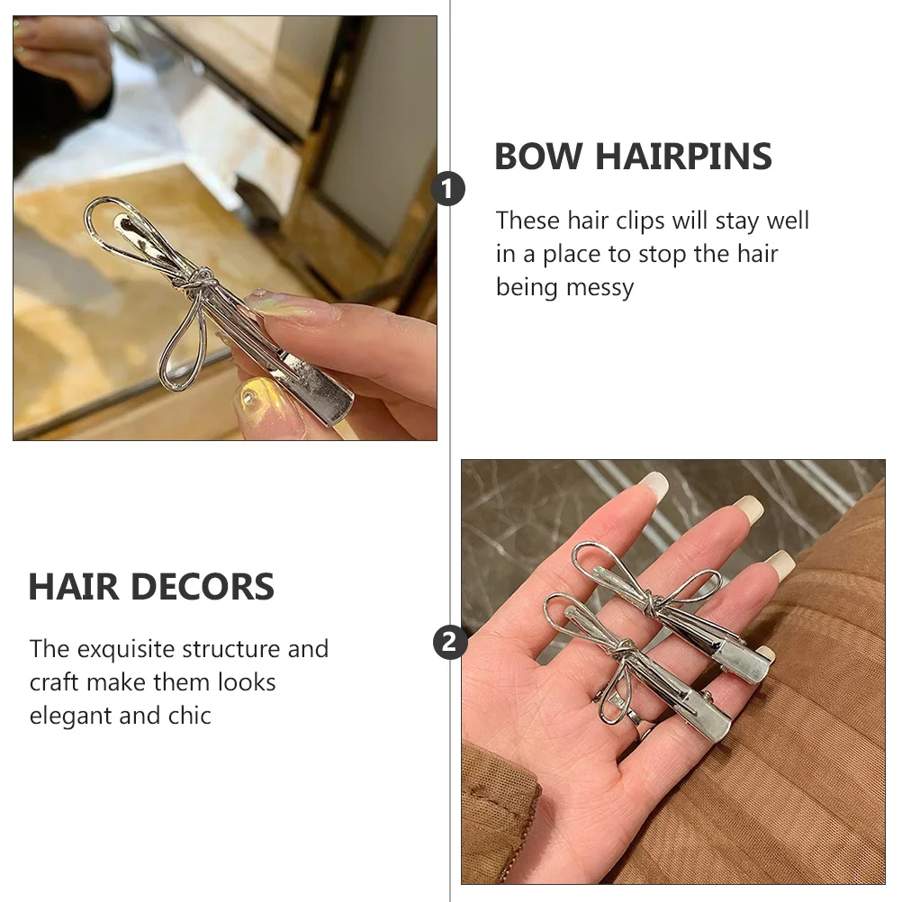 

2 Pcs Duckbill Hair Accessories Clips Pins for Women Billed Cute Fashion Alloy Baby