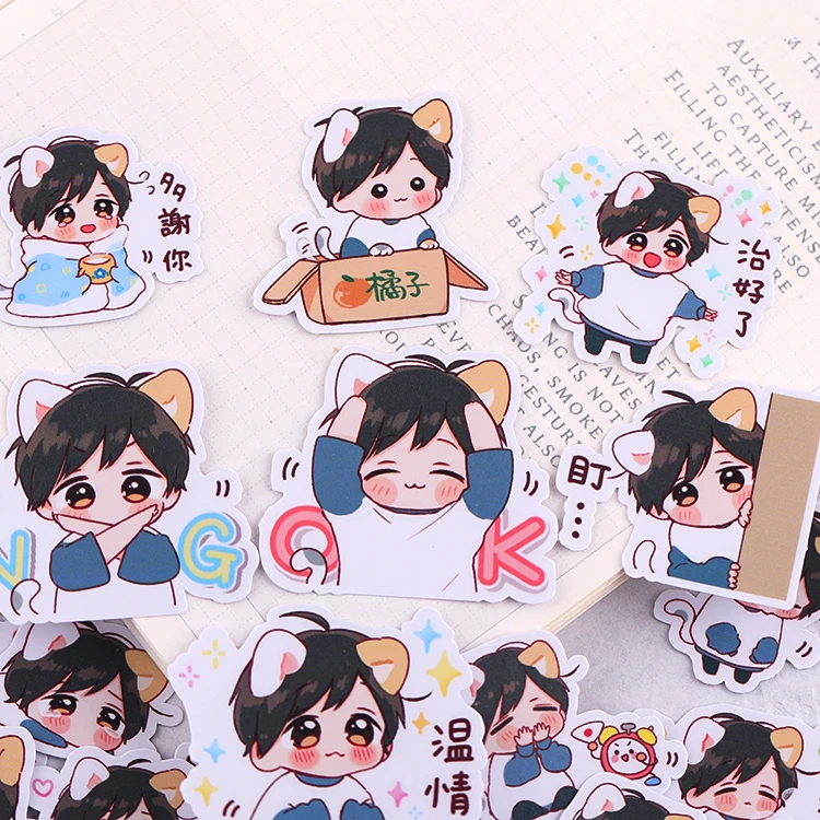 

69pcs Boys Girls Cartoon Characters Stickers Cute Diary Ins Hearts Decorative Materials Kawaii Stickers Stationery