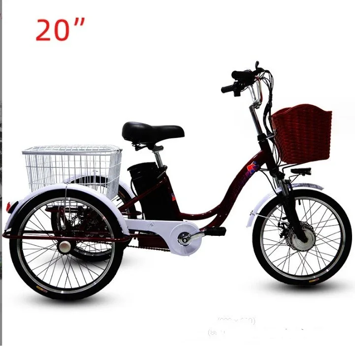 

2024 Old Elderly Three Wheel trike Heavy Load Adult 350W cheap cargo bike Bicycle City 3 wheel Electric Tricycles motorcycle