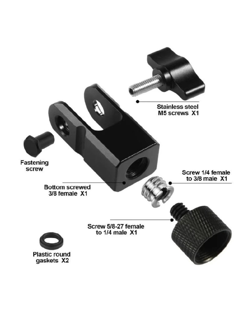 Adapter mikrofonowy ABJG do Hyperx Quadcast - adapter do montażu na statywie i ramieniu z gwintem 3/8 cala i 1/4 cala — zdjęcie produktu 6