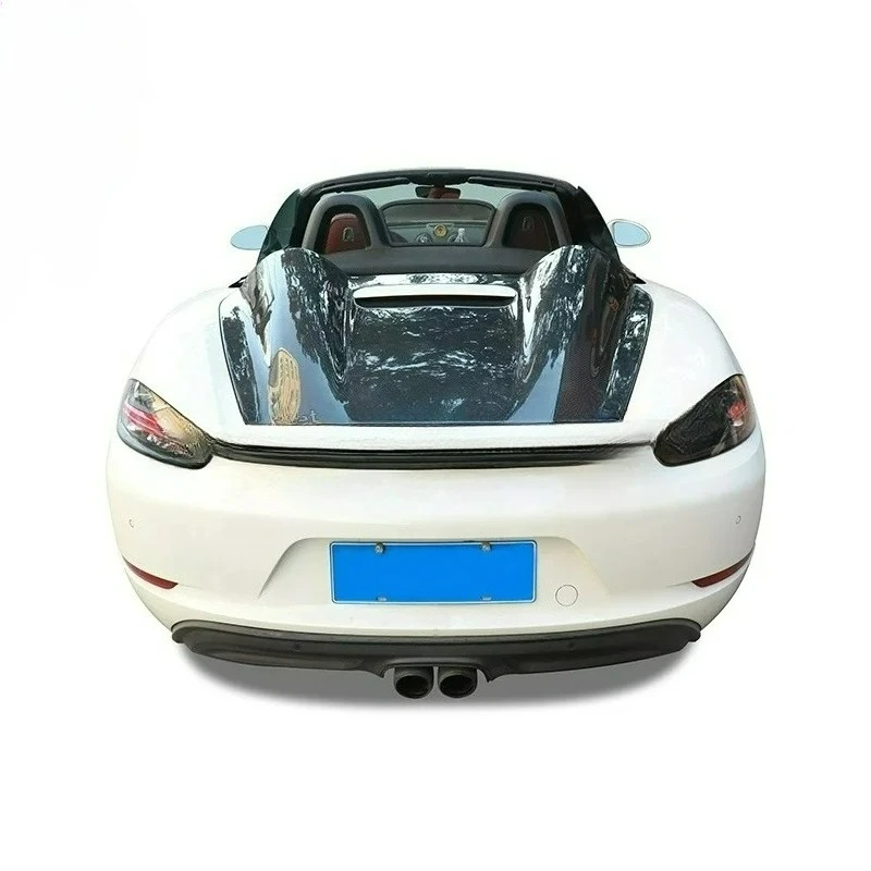 سهلة التركيب FORPorsche 718 Boxster غطاء صندوق السيارة الخلفي من ألياف الكربون #1