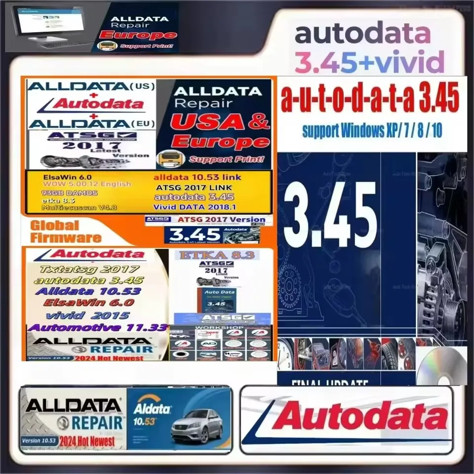 

Alldata Repair Software 10.53 Automotive Vehicle Diagnostic Tool Offline Compatible with All Cars Data ATSG 2017 Autodata 3