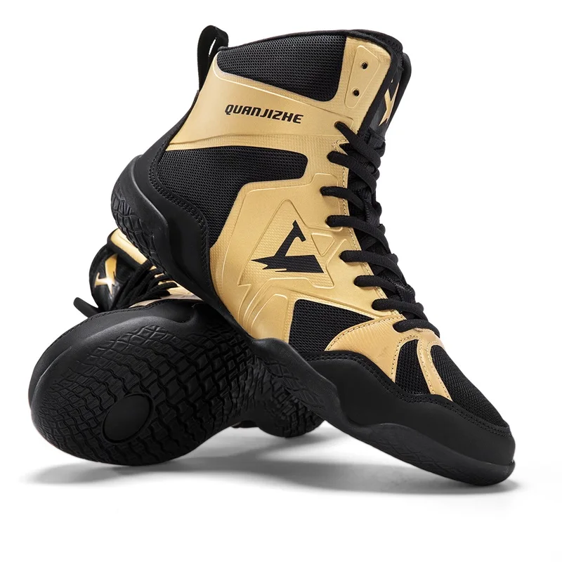 

Classic Brand Comfortable Mid-Top Competition Sport Gym Training Shoe Professional Wrestling Sneakers Boxing Fighting Boots