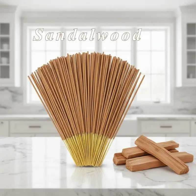 25/50/75/100/150Pcs Sandalwood Incense Sticks 22.0cm Suitable For Yoga Meditation Spa Home Office Fragrance