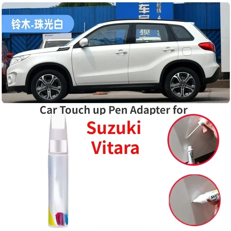 Adaptateur de stylo de retouche de voiture pour Suzuki Vitara, fixateur de peinture, blanc perle, réparation des rayures de voiture, élimination des marques de peinture de voiture, peinture spéciale